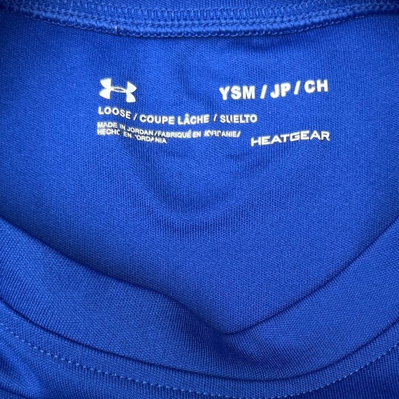 ⭐️ Under Armour HeatGear Shirt | Youth Small/Medium | Blue & Yellow - Picture 3 of 7